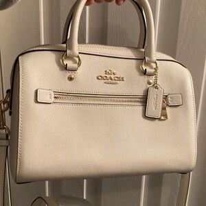 Coach Rowan Satchel with Gold Hardware and Detachable Strap